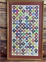 34x21" Framed Poster W Small Records Design