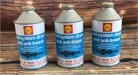 3 Shell Fuel System Dryer & Anti Freeze Cans