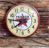 11" Vintage Metal Texaco Advertising Clock