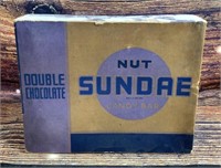 Vin. double chocolate nut Sundae candy bar box