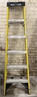 Werner 6' Fiberglass Aluminum Step Ladder, damaged