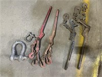 Lot including: (4) Boomers, Clevises, Garden Hose