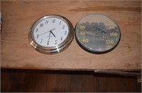clock & outdoor thermometer