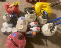 Misc. Gas Cans, Pump Sprayers, Motor Oil, & Grease