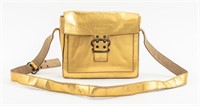 Miu Miu Metallic Gilt Leather Purse Bag