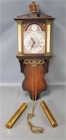 German 'Burl' Wood Cased Wall Clock