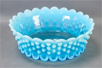 Sapphire Blue Opalescent Bowl