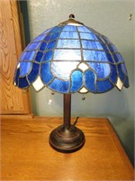 P729  Leaded Stained Glass Lamp 20" Tall
