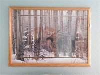 P729 Stephen Lyman Framed Moose Print