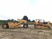 Caterpillar D9 Dozer & 25 Yd Pull Scraper