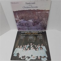 Mantovani and Pavarotti Christmas Albums