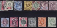 Great Britain Stamps #127-138, 143-145 Used Edward