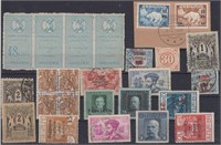 Europe Stamps 1860s-1940s Mint & Used on 3 cards,