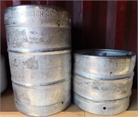 P729- (2) Anheuser-Busch  Kegs 23" And 14"