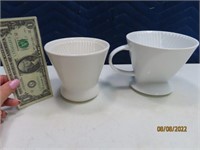 (2) PorcelainType STARBUCKS Strainer Mugs