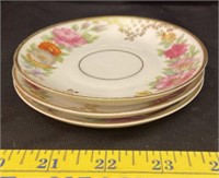 Set of 3 The Dresden China Saucers