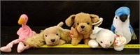 7 beanie baby's from 1993, 1996-1997