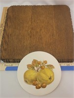 12" x 11.5" Wooden Trivet and Fruit Trivet