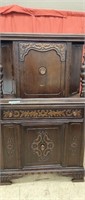Vintage Wooden Cupboard - 38" x 17.5" x 62"