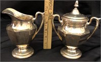 Fisher Silver Plate sugar and creamer