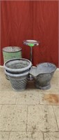 flour bins, coal pail  flower pots and an ashtray
