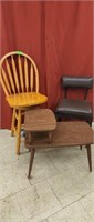 Assorted Chairs and side table - large Swivel