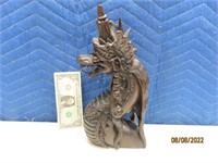 Intricate Carved Wood Dragon Figure NICE $$$