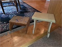 2 VTG WOODEN STEP STOOLS