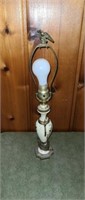 Vintage cast metal ornate 21-in table lamp with