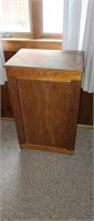 Custom built solid wood storage rolling cabinet,