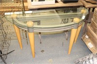 Glass and Wood Table couch table, display