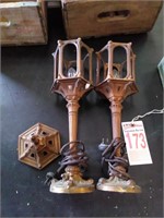 Pair of Cast Iron Lamps