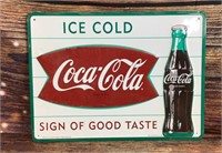 2005 Metal Coca Cola sign 23.5 x 17.5"