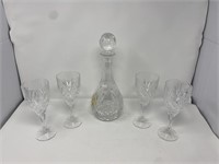 Crystal drinking glass and bottle set (5)