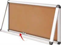 Lockable Bulletin Pin Corkboard-Tamperproof