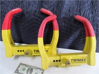 (2) TRIMAX TCL65 Wheel Trailer~Car Locks