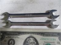 (2) SNAP ON 3/8~5/16&7/16 Open End Wrenches