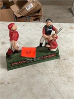 Vintage cast iron baseball  bank