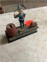 Vintage cast iron trick dog bank