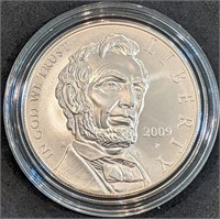 2009 Unc US Mint Commemorative Silver Dollar