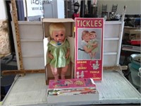 VINTAGE TICKLES THE DOLL, MATTEL TIPPEE TOES DOLL