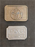 2 Vintage Ag Belt Buckles