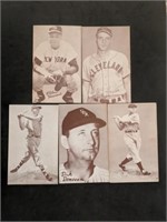 5 1960's Baseball Exhibition Trade Cards