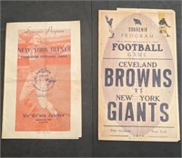 Rare New York Giants Football Programs