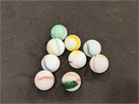 Group of Vintage Glass Marbles Beachball Style