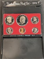 1974 US Mint Proof Set W Deep Cameo Coins