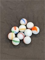 Group of Vintage Glass Marbles Beachball Style