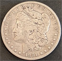 1881 Morgan Silver Dollar