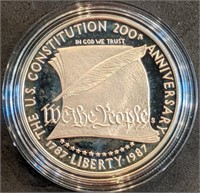 1987 US Mint Commemorative Proof Silver Dollar