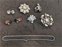 Group of Vintage Rhinestone Jewelry